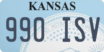 KS license plate 990ISV
