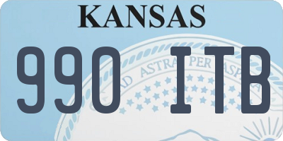 KS license plate 990ITB
