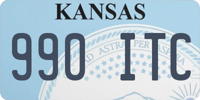 KS license plate 990ITC