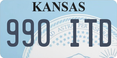 KS license plate 990ITD