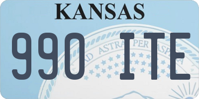 KS license plate 990ITE