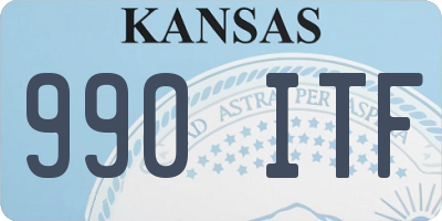 KS license plate 990ITF