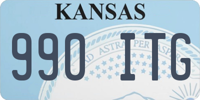 KS license plate 990ITG