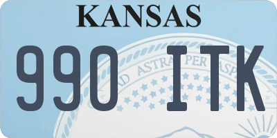 KS license plate 990ITK