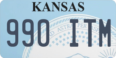 KS license plate 990ITM