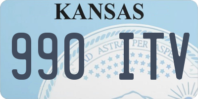 KS license plate 990ITV