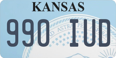 KS license plate 990IUD