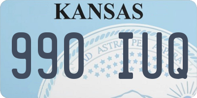 KS license plate 990IUQ