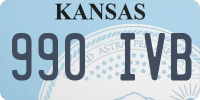 KS license plate 990IVB