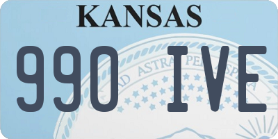 KS license plate 990IVE