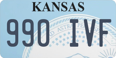 KS license plate 990IVF