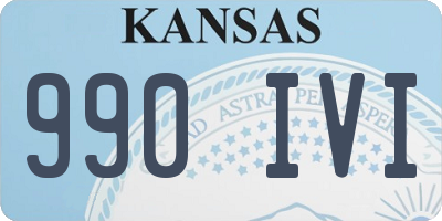 KS license plate 990IVI