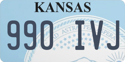KS license plate 990IVJ