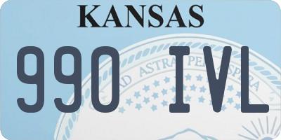 KS license plate 990IVL