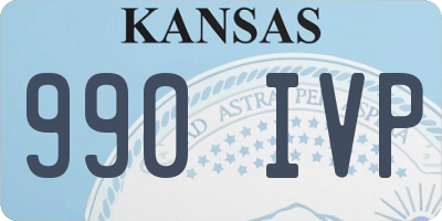 KS license plate 990IVP