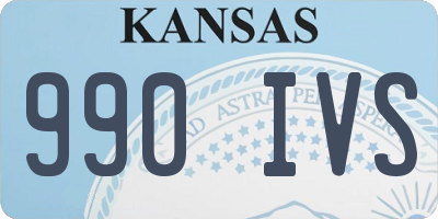 KS license plate 990IVS