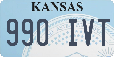 KS license plate 990IVT