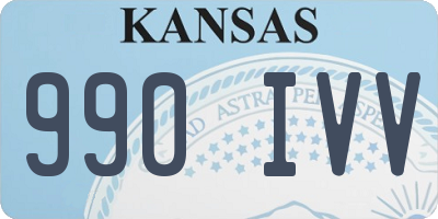 KS license plate 990IVV