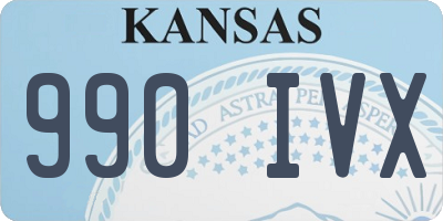 KS license plate 990IVX