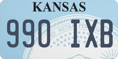 KS license plate 990IXB