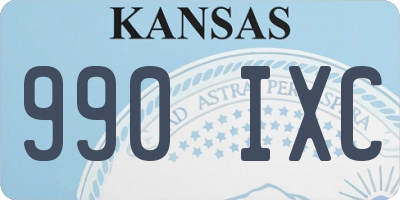 KS license plate 990IXC