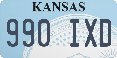 KS license plate 990IXD