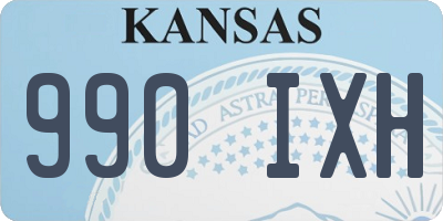 KS license plate 990IXH
