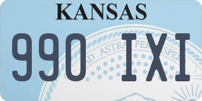 KS license plate 990IXI