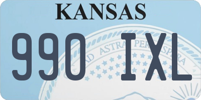 KS license plate 990IXL