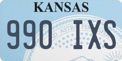 KS license plate 990IXS