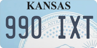 KS license plate 990IXT