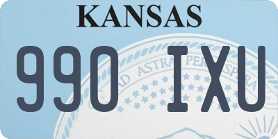 KS license plate 990IXU
