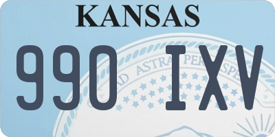 KS license plate 990IXV