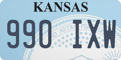 KS license plate 990IXW