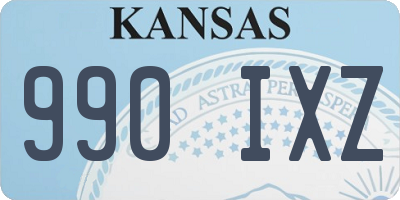 KS license plate 990IXZ