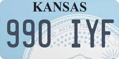 KS license plate 990IYF
