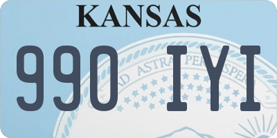 KS license plate 990IYI