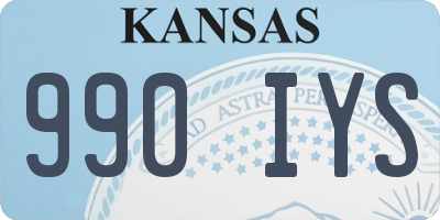 KS license plate 990IYS