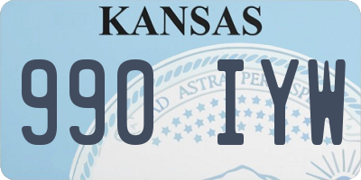 KS license plate 990IYW