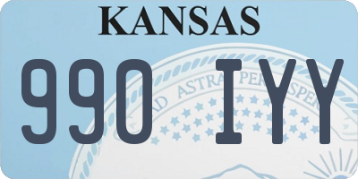 KS license plate 990IYY