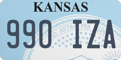 KS license plate 990IZA