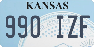 KS license plate 990IZF