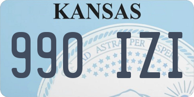 KS license plate 990IZI