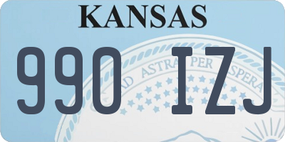 KS license plate 990IZJ
