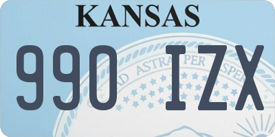 KS license plate 990IZX