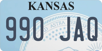 KS license plate 990JAQ