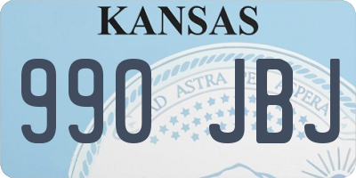 KS license plate 990JBJ