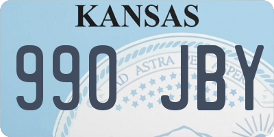KS license plate 990JBY