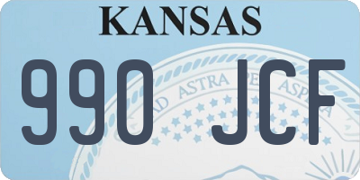 KS license plate 990JCF