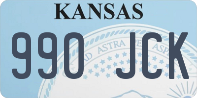 KS license plate 990JCK